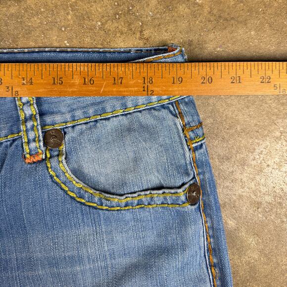 True Religion‎ Jeans Men’s 40 Rainbow Stitch Straight Leg Blue Denim Y2K - Picture 13 of 16